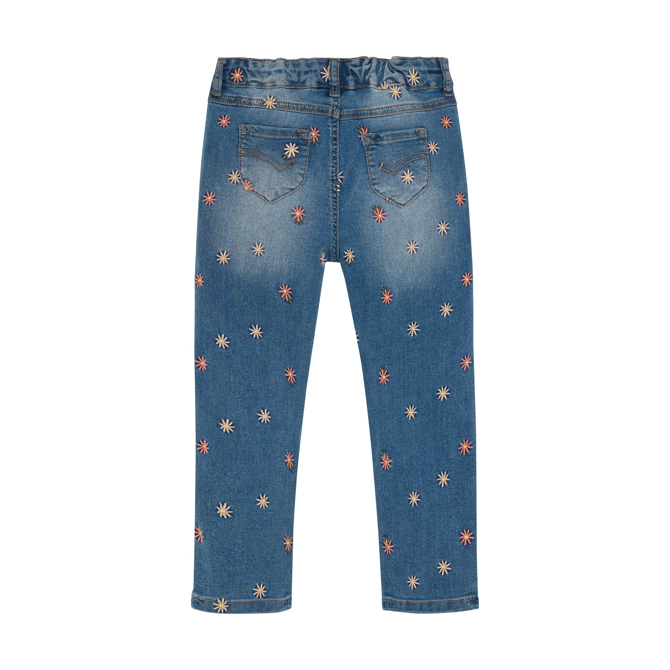 Minymo "Jeanshose" mit Stickerei - Blue Fog