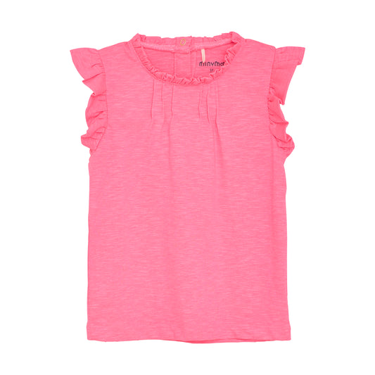 Minymo "Shirt" mit Rüschendetails - Knockout Pink