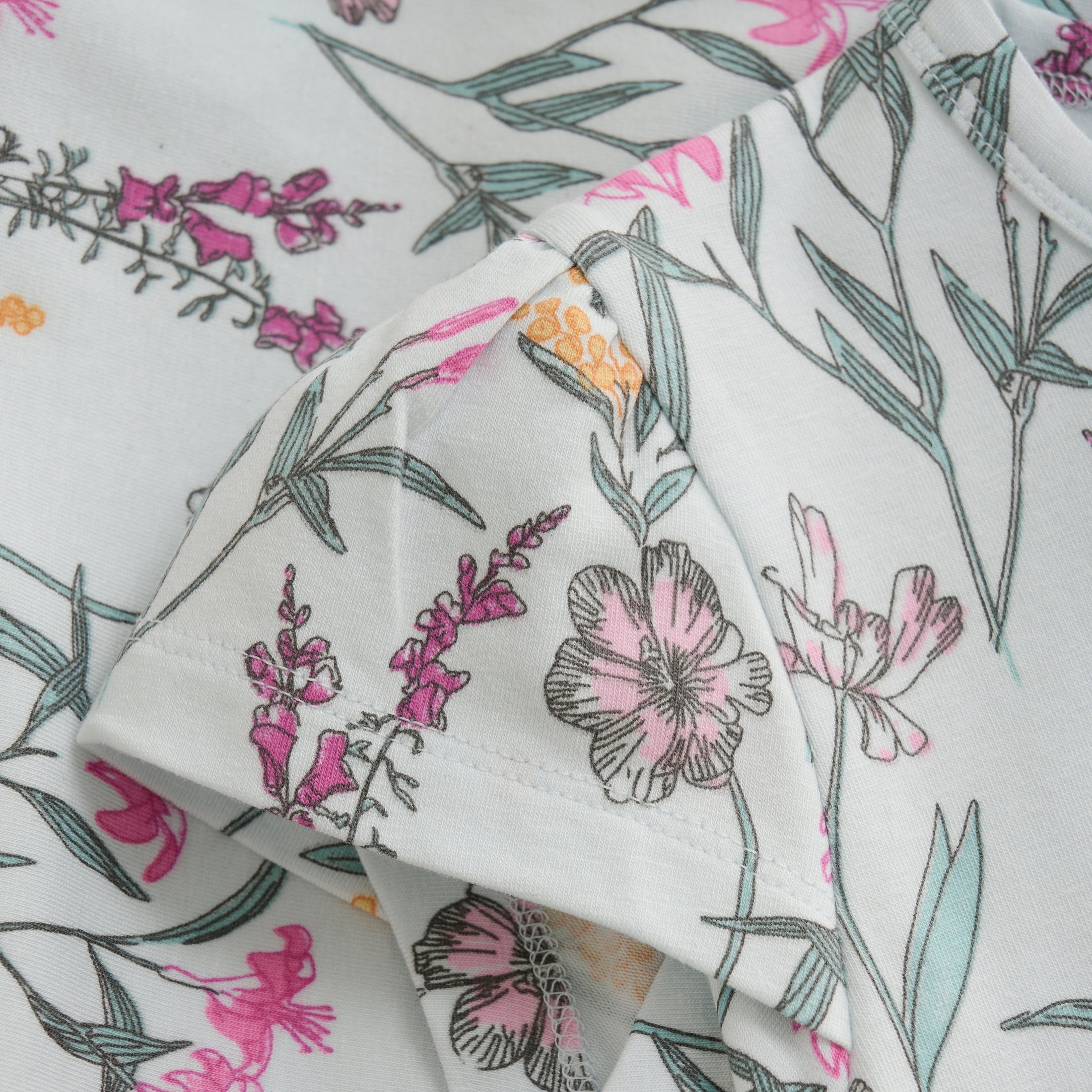 Minymo "T-Shirt" mit Allover Blümchen Druck - Wan Blue