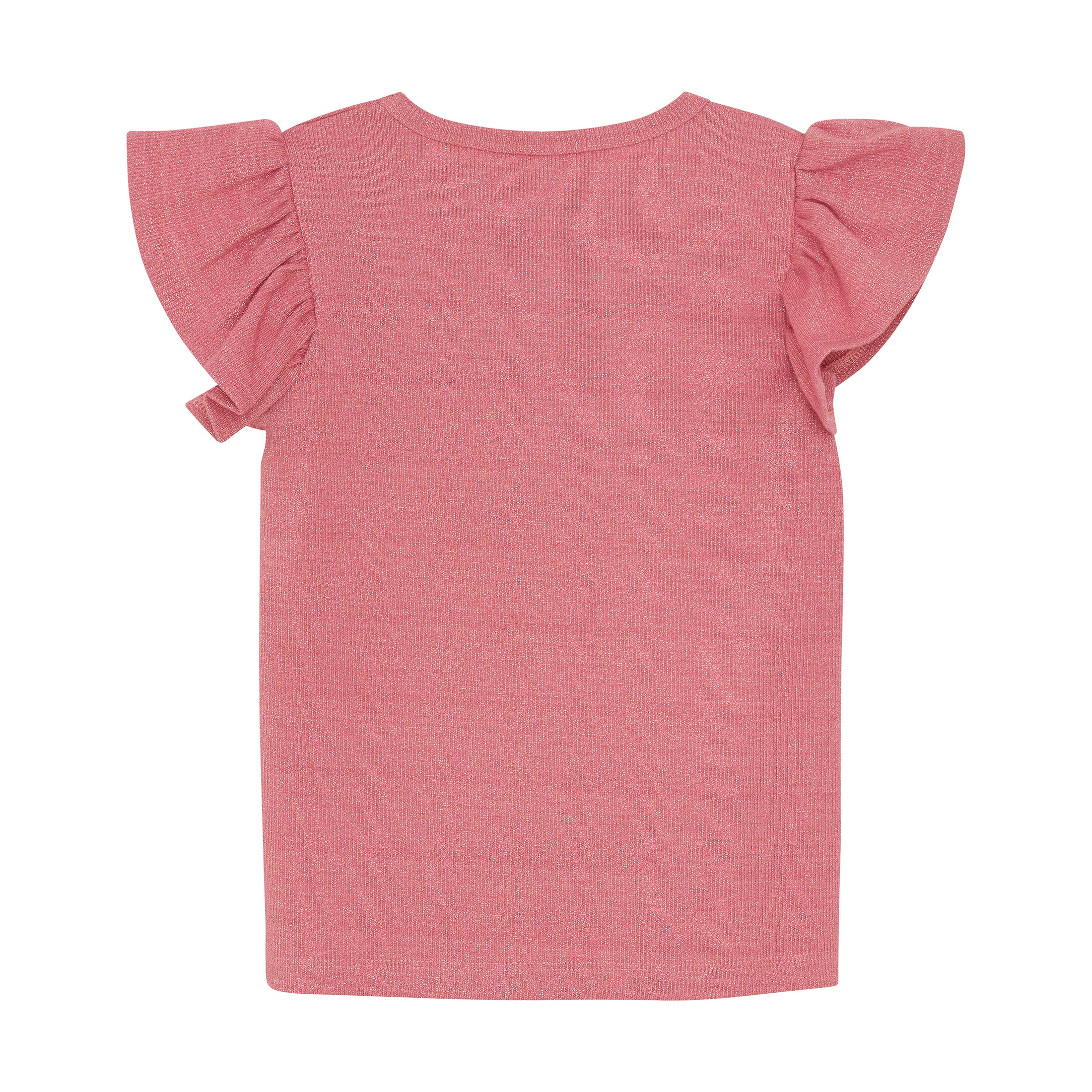 Minymo "Shirt" mit Flügelärmchen und Glitzerfäden - Azalea Pink