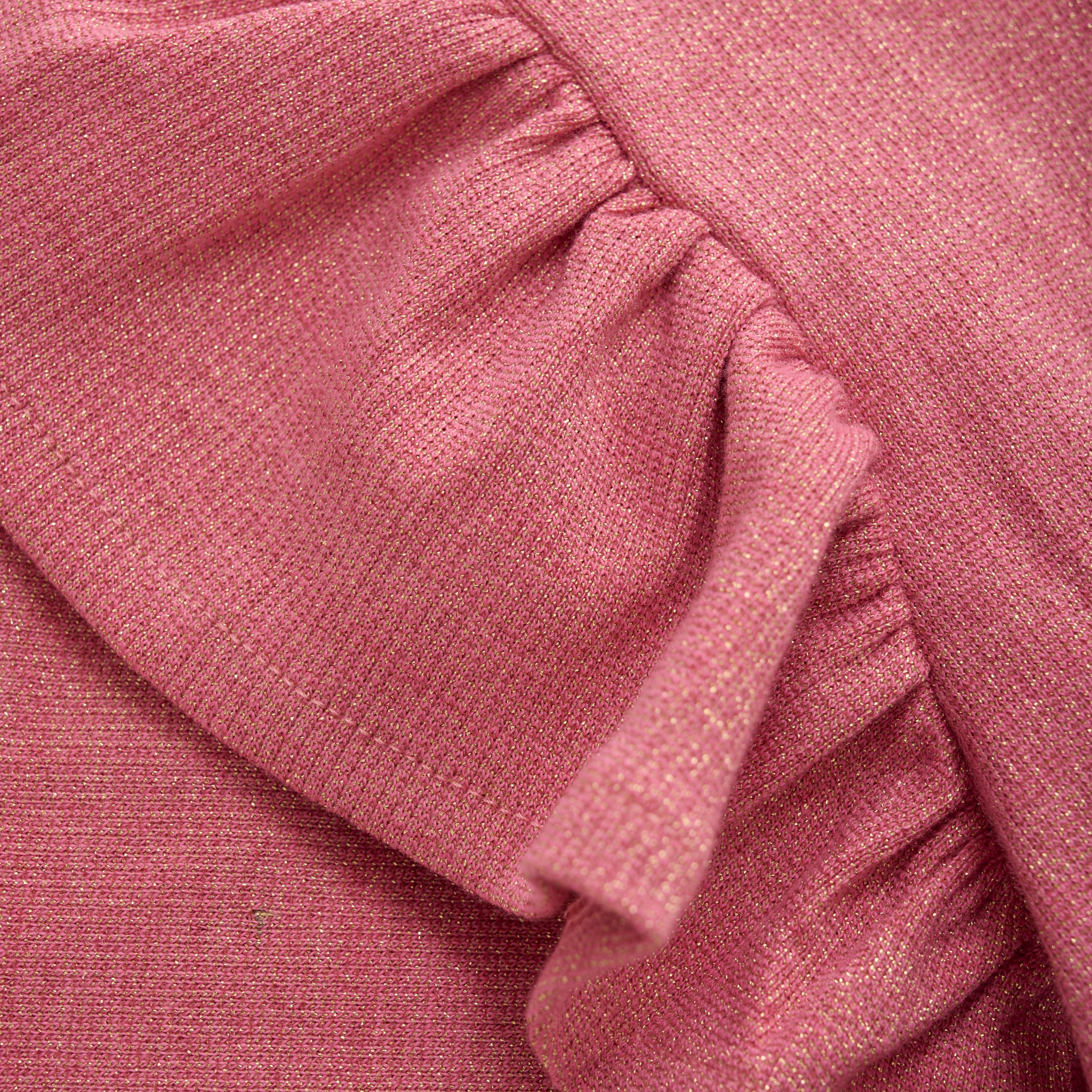 Minymo "Shirt" mit Flügelärmchen und Glitzerfäden - Azalea Pink