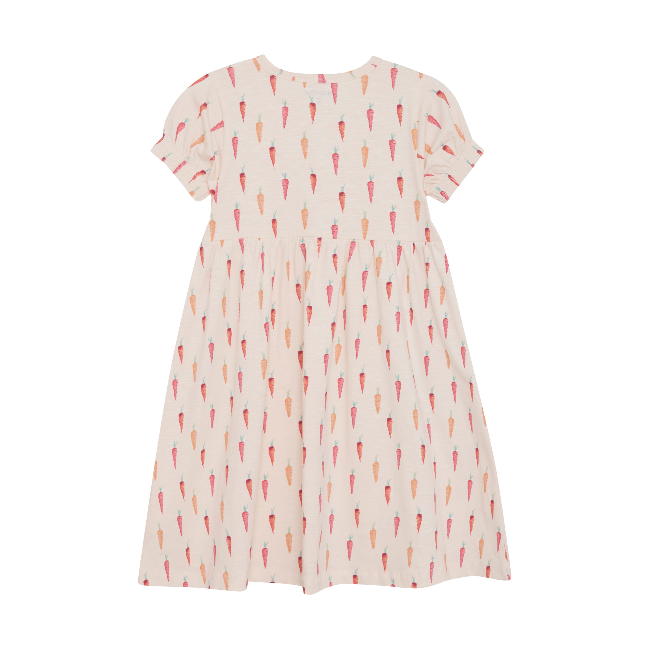 Minymo "Kleid" mit Möhren-Druck - White Swan