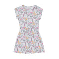 Bild in Galerie-Betrachter laden, Minymo "Kleid" mit Blumenmuster und Raffung - Wan Blue
