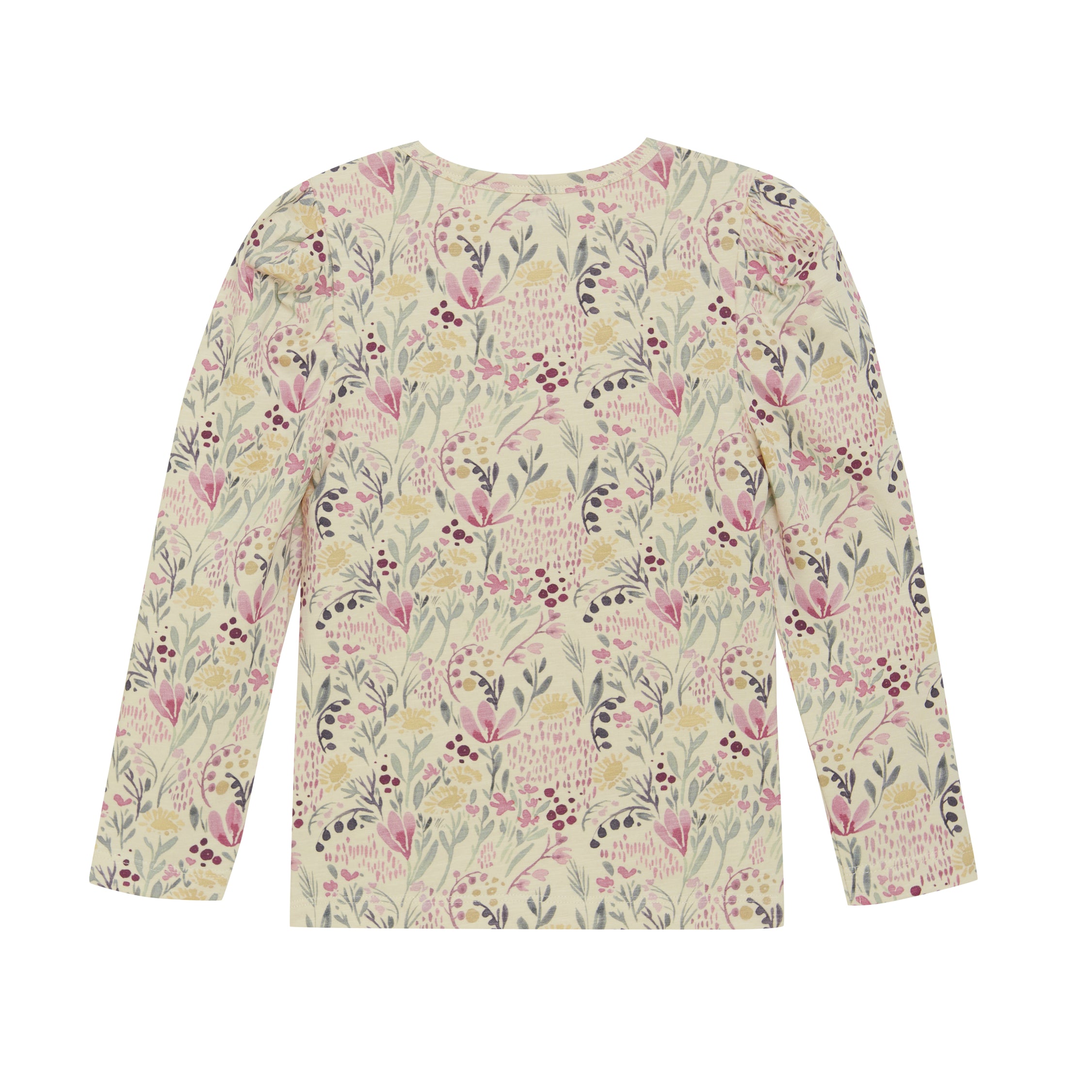 Minymo "T-Shirt" langarm mit allover Blumendruck - Sandshell