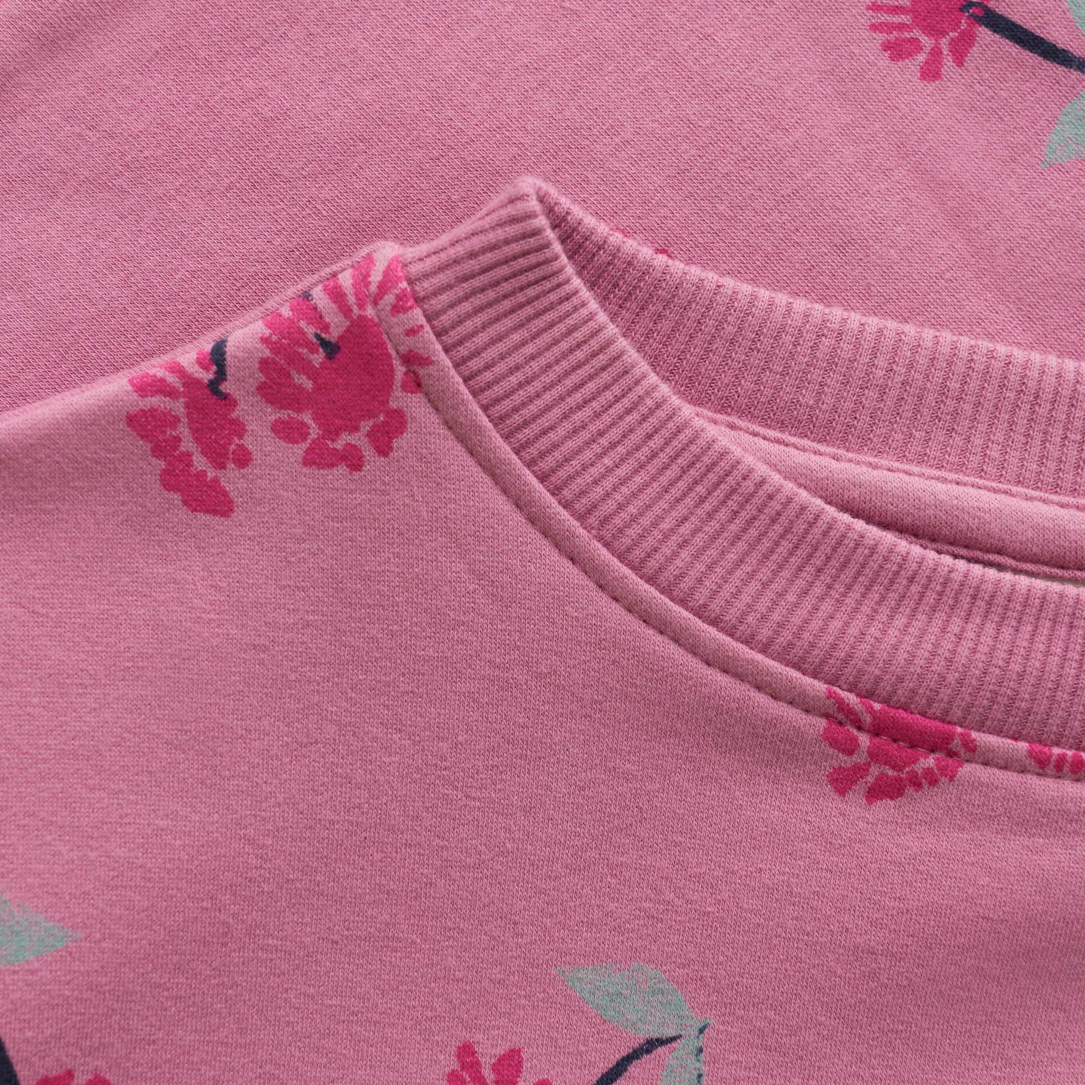 Minymo "Sweatshirt" mit Volant und Kirschen - Mauve Orchid