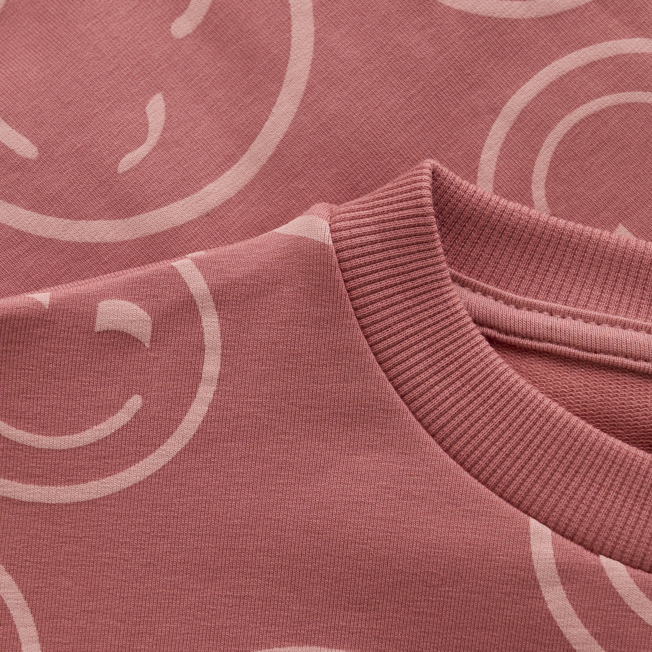Minymo "Sweatshirt" mit Smileys - Altrosa