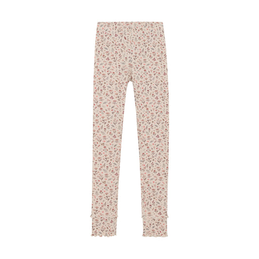 Minymo "Leggings" mit allover Blümchendruck - Sandshell