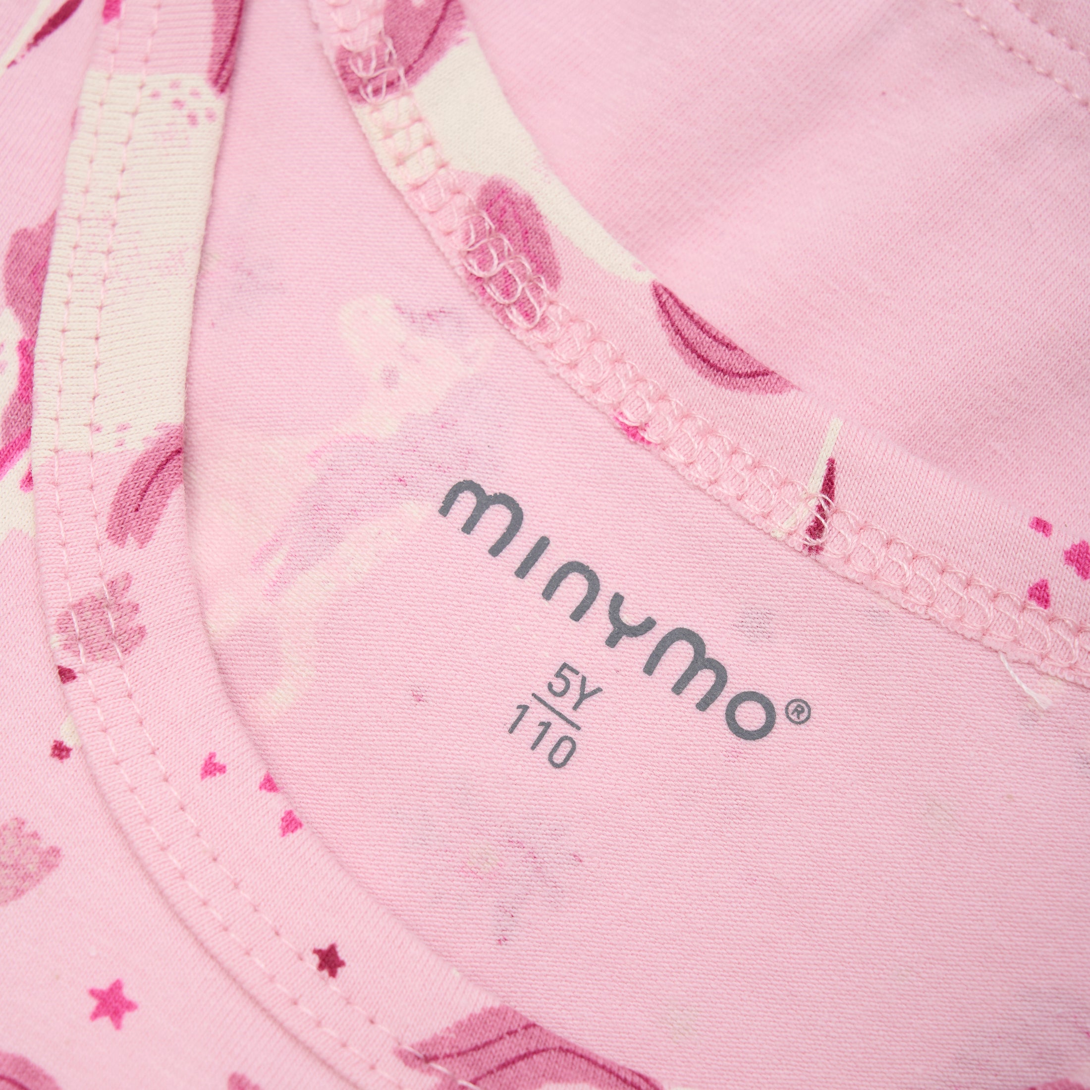 Minymo "Unterwäsche-Set" mit Einhornmuster - Bleached Mauve