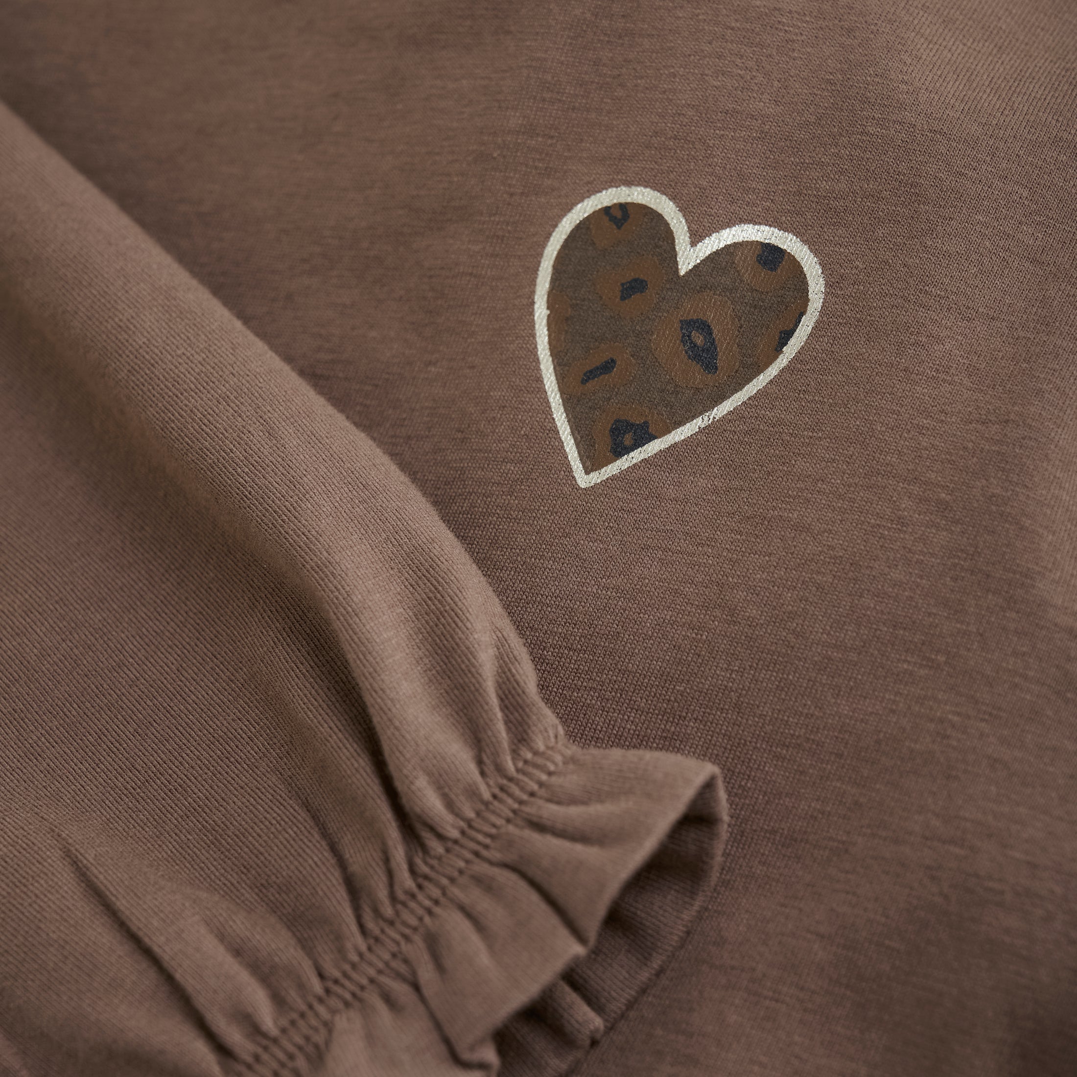 Minymo "Langarmshirt" mit Rückendruck - Schokolade