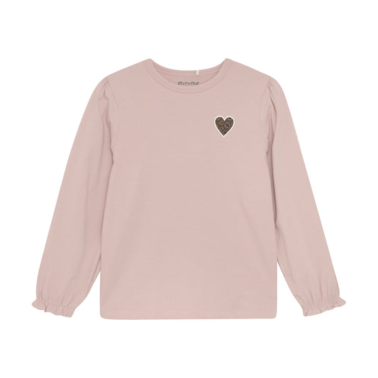 Minymo "Langarmshirt" mit Rückendruck - Rosa