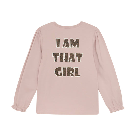 Minymo "Langarmshirt" mit Rückendruck - Rosa
