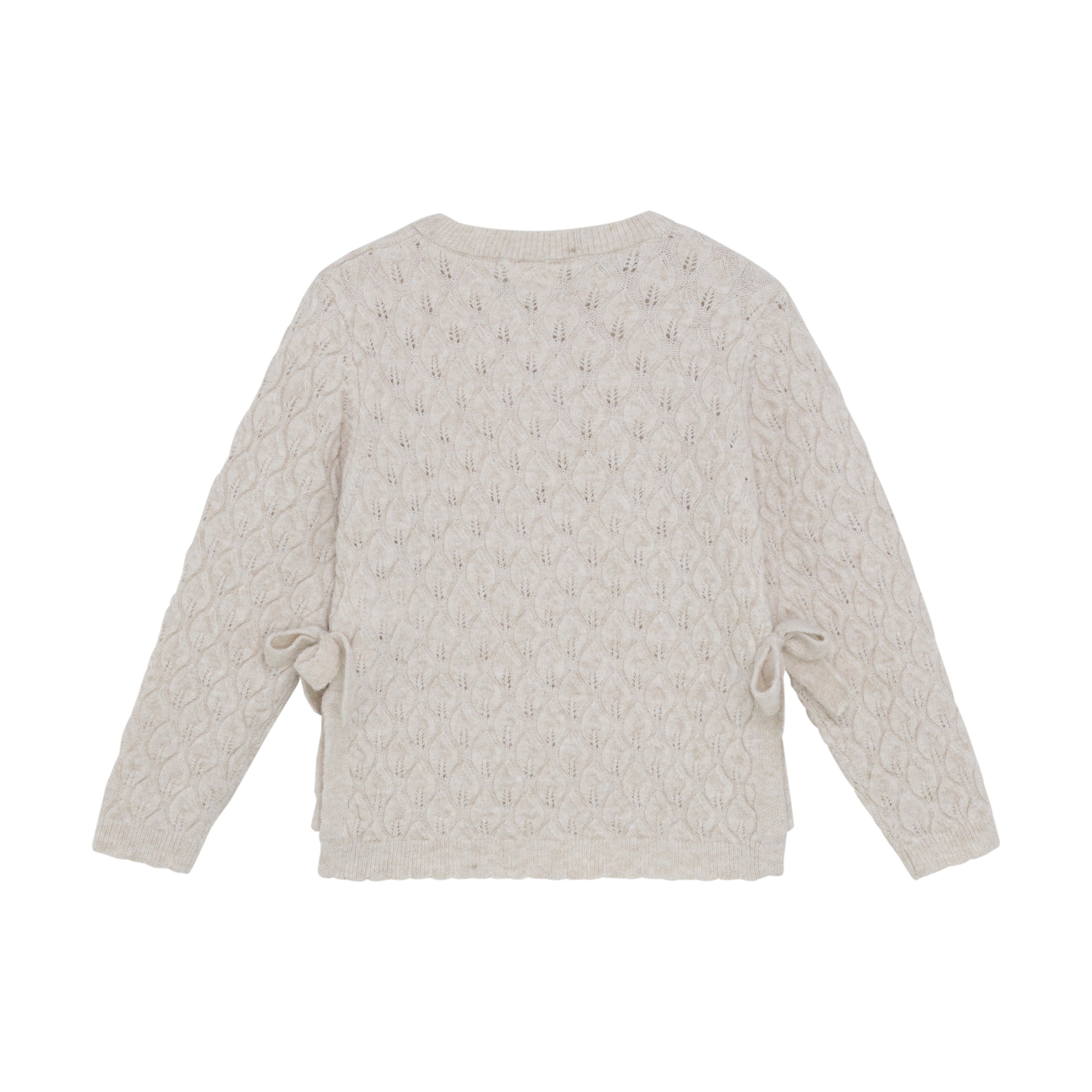 Minymo "Strick-Pullover" mit Schleifchen an den Seiten - Smoke Gray