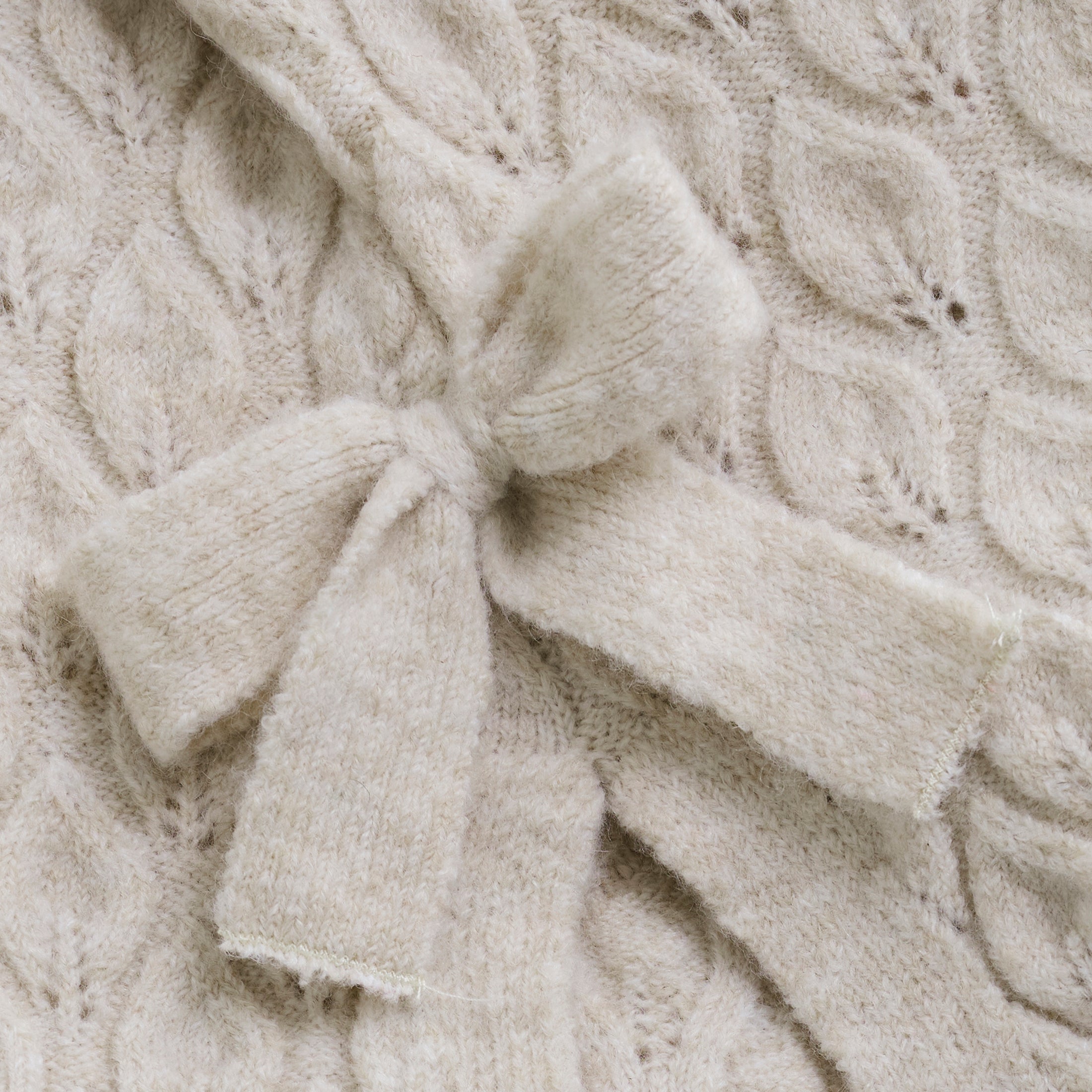 Minymo "Strick-Pullover" mit Schleifchen an den Seiten - Smoke Gray