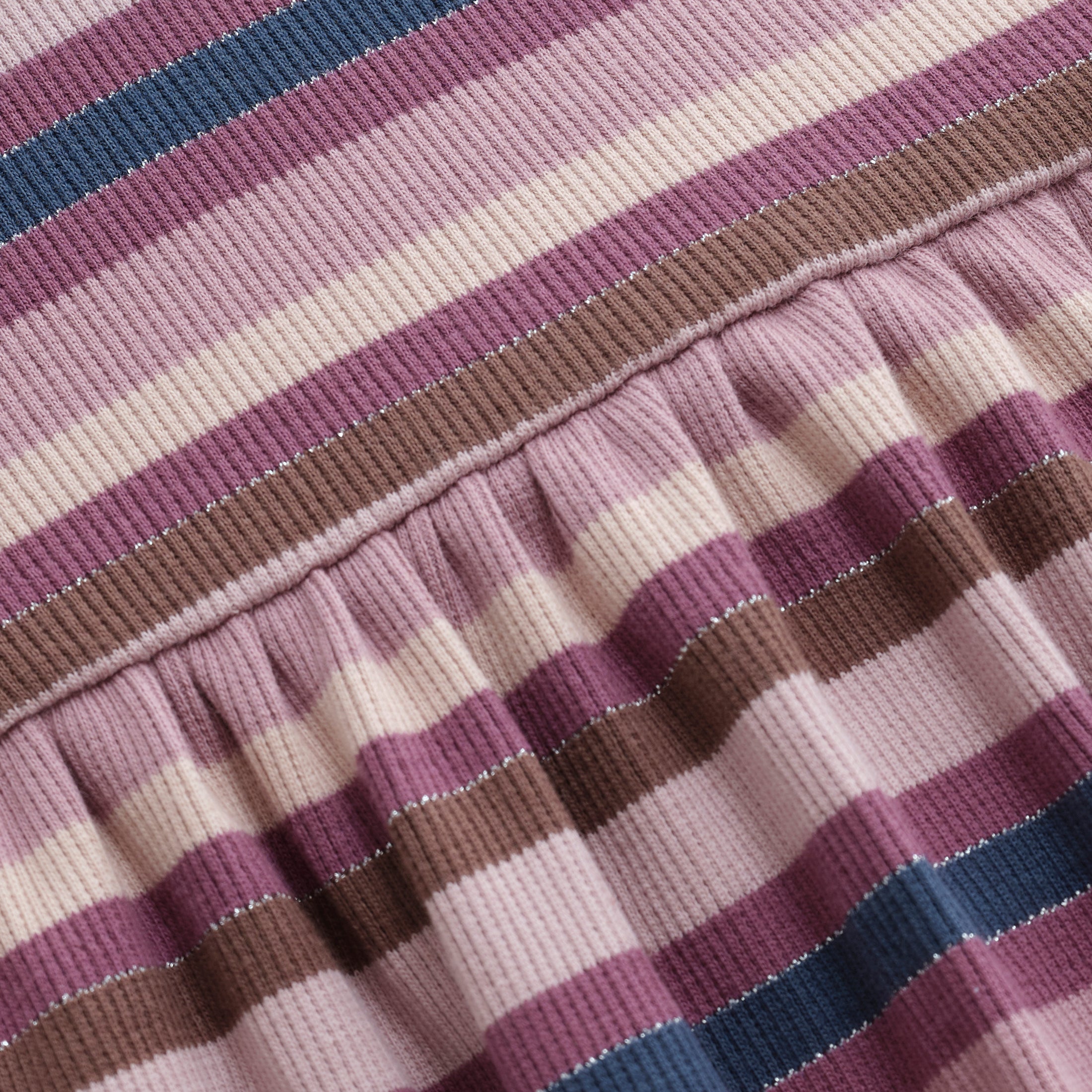 Minymo "Kleid" gestreift - Rose Brown