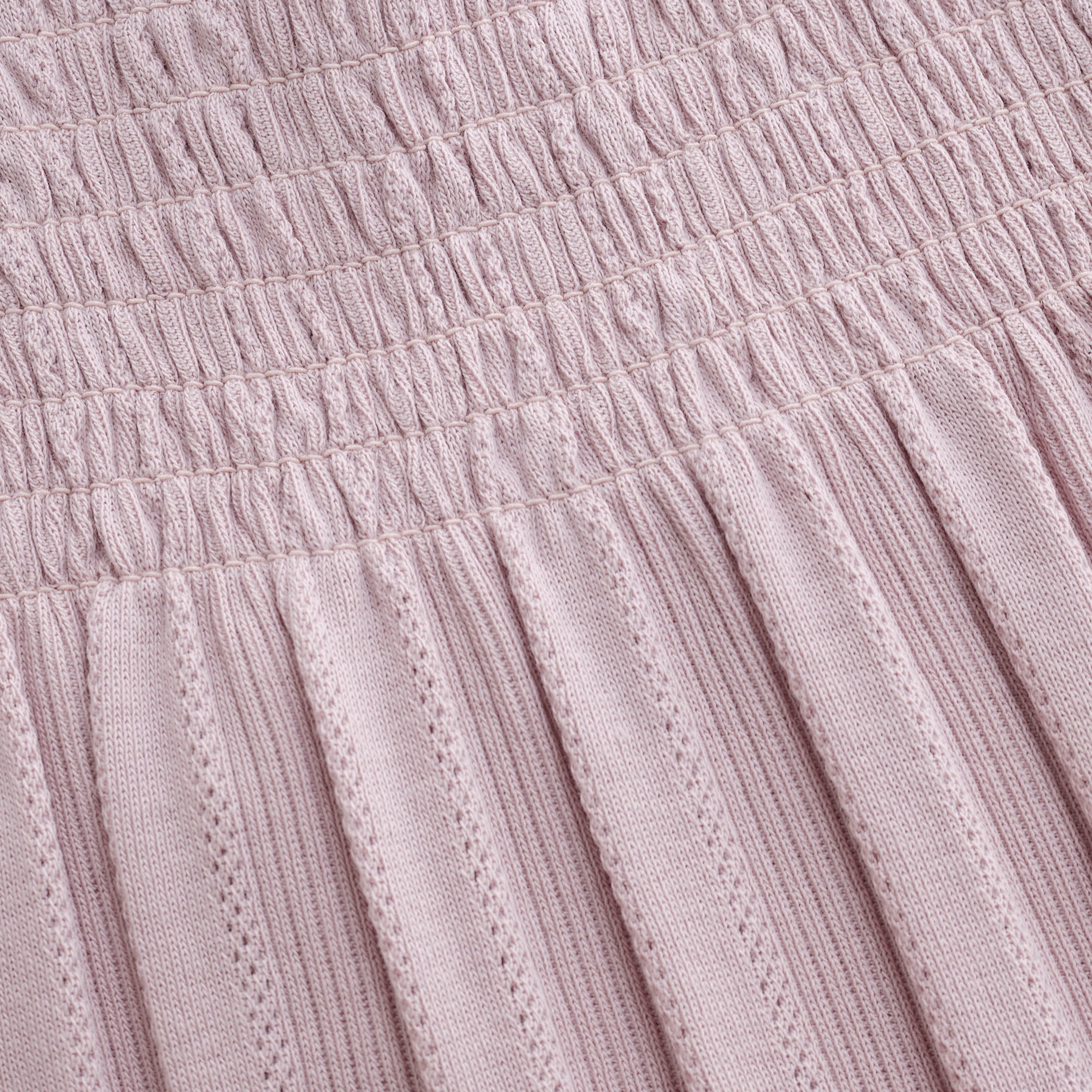Minymo "Kleid langarm" mit Lochmuster - Rosa