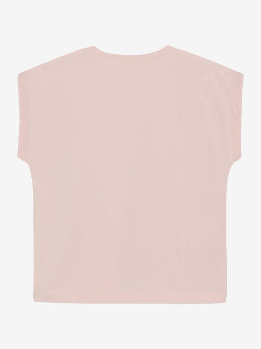 Minymo T-Shirt mit Textdruck - Peach Blush