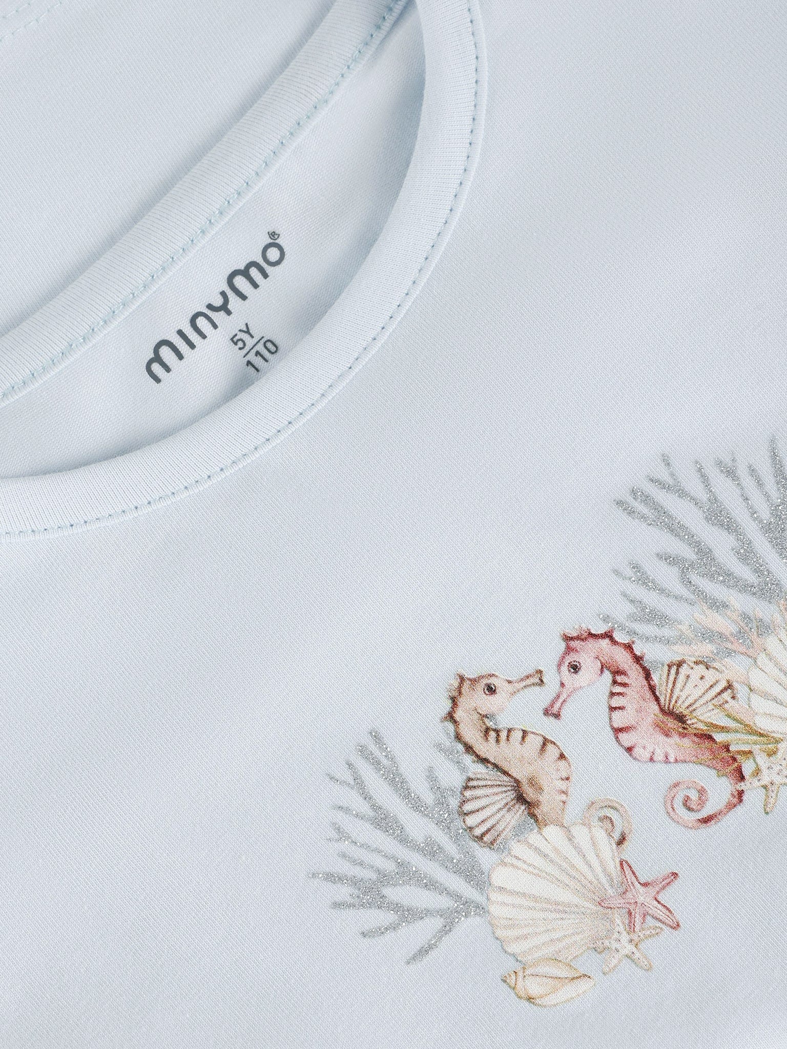 Minymo T-Shirt mit Aufdruck - Illusion Blue