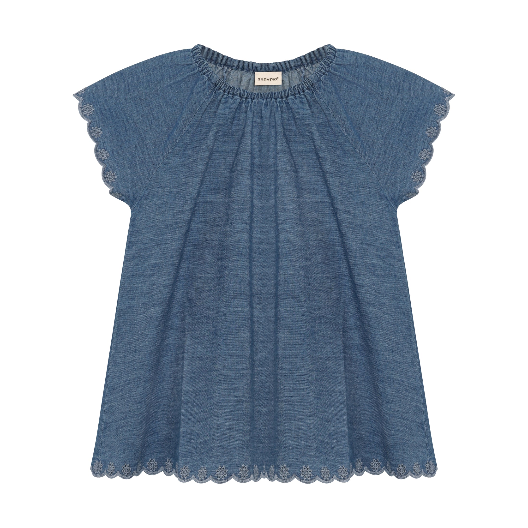 Minymo Tunika mit Stickerei - Faded Denim