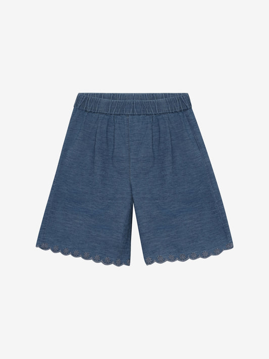Minymo Bermuda-Shorts mit elastischem Bund - Faded Denim