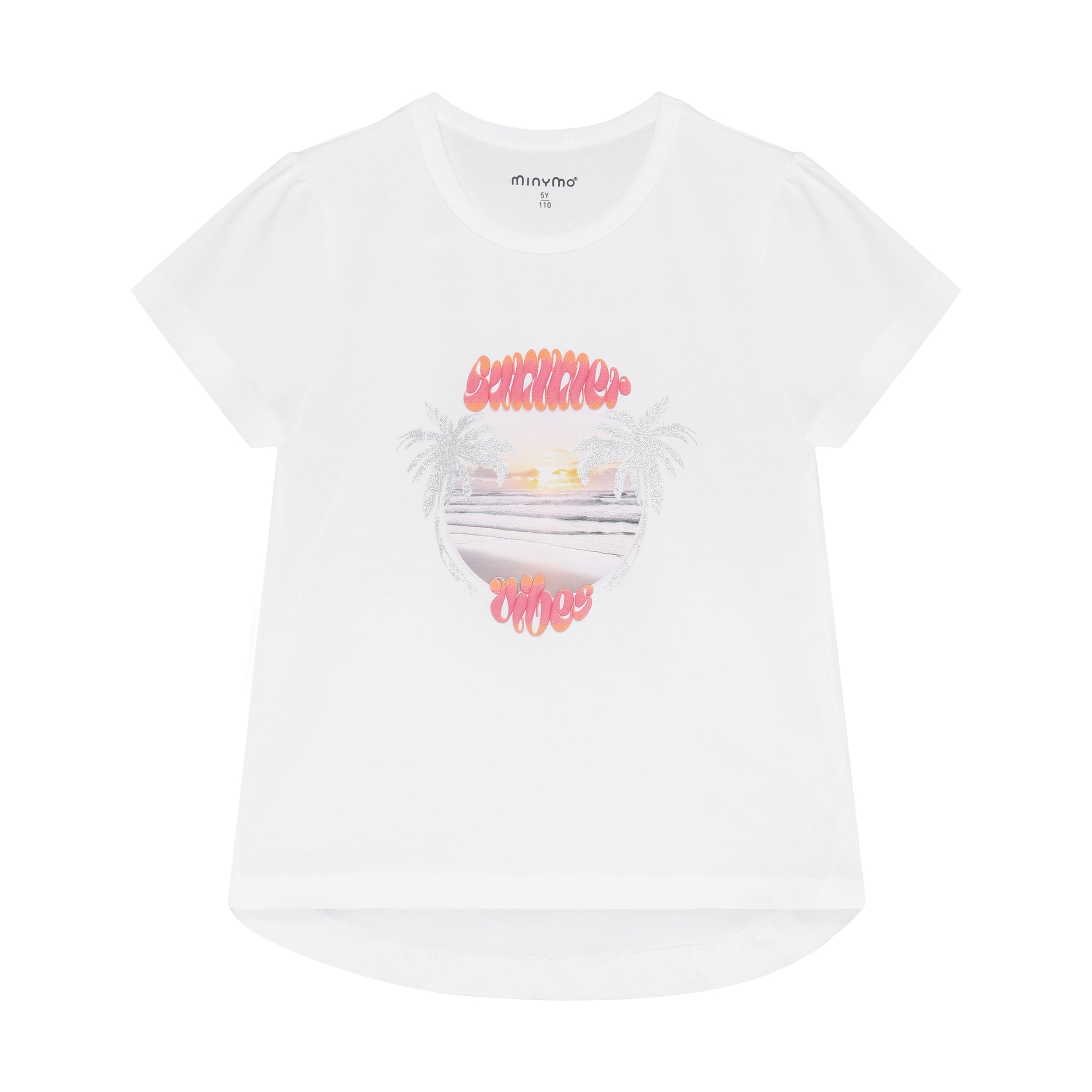 Minymo T-Shirt mit Druck - Bright White