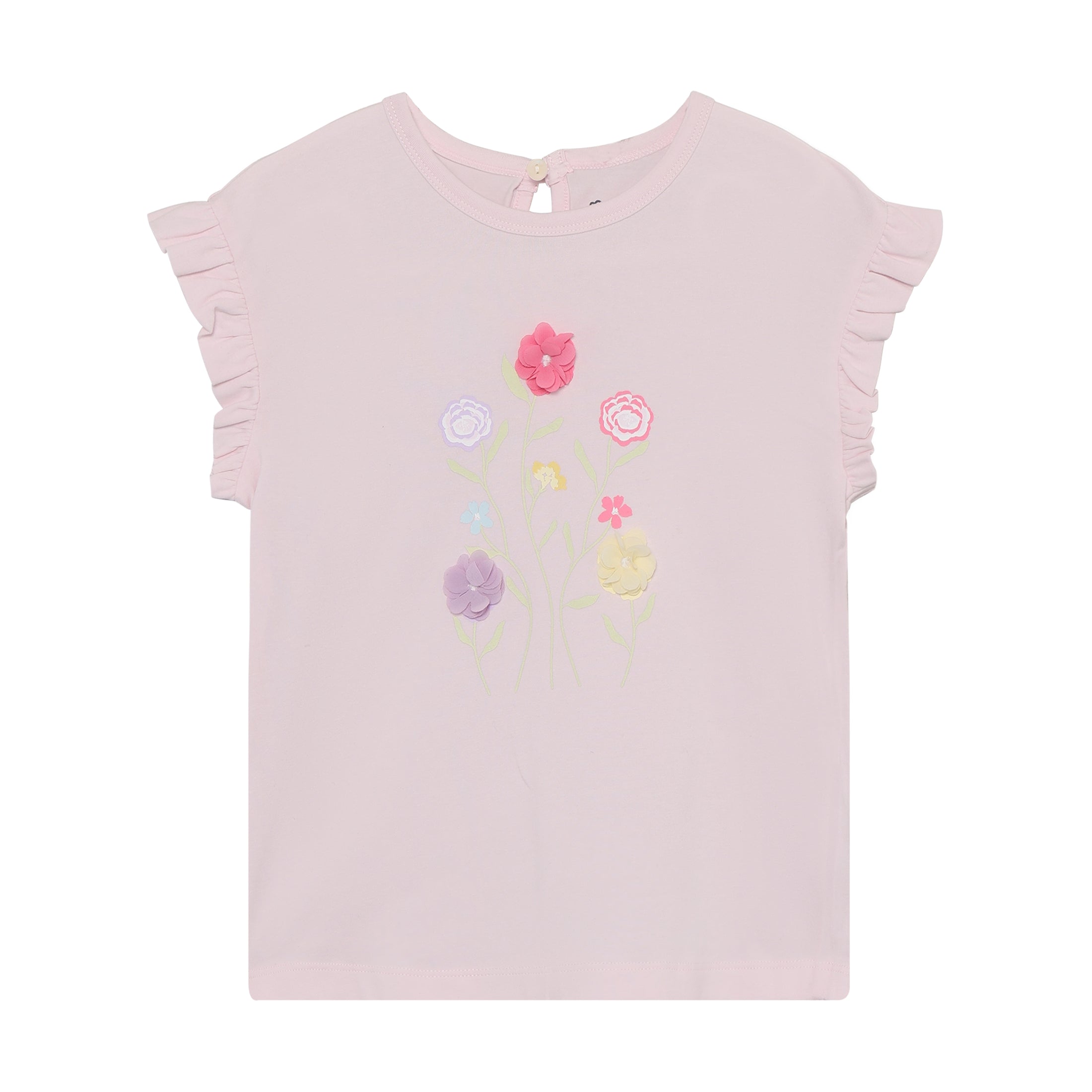 Minymo T-Shirt mit Blümchen - Raindrops on Roses