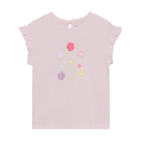 Minymo T-Shirt mit Blümchen - Raindrops on Roses