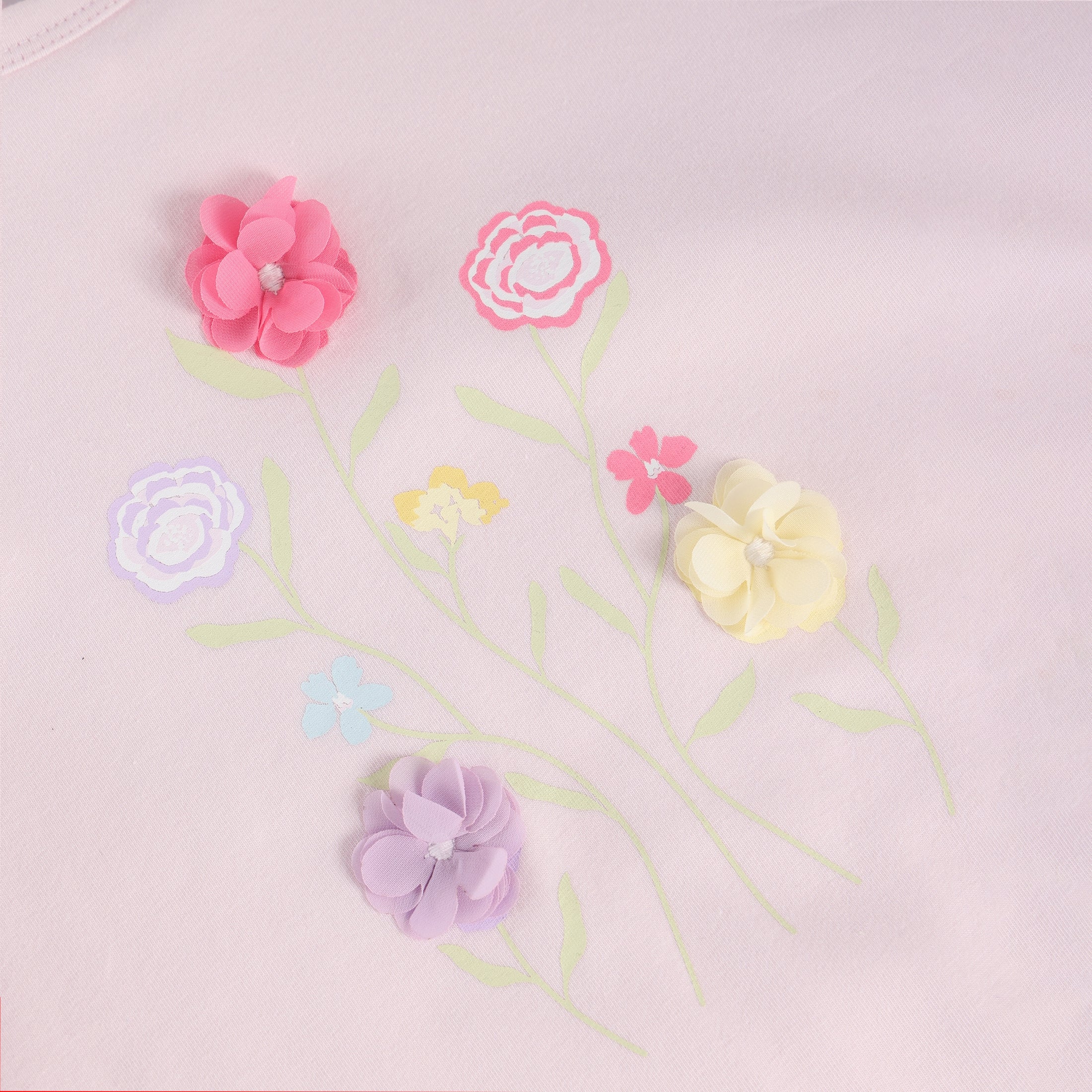 Minymo T-Shirt mit Blümchen - Raindrops on Roses