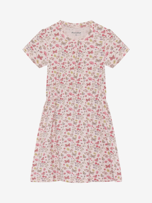 Minymo Kleid mit einem Allover Sommer Print - Raindrops on Roses