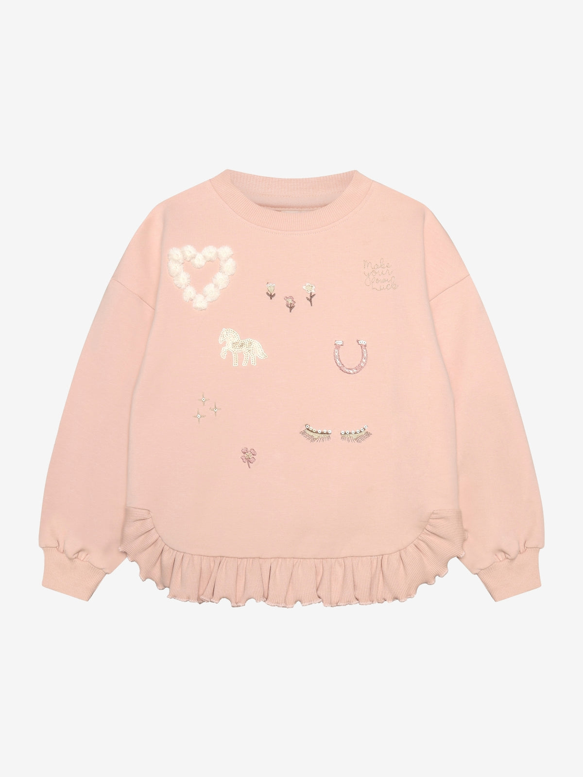 Minymo - Sweatshirt LS mit Stickerei - Cameo Rose