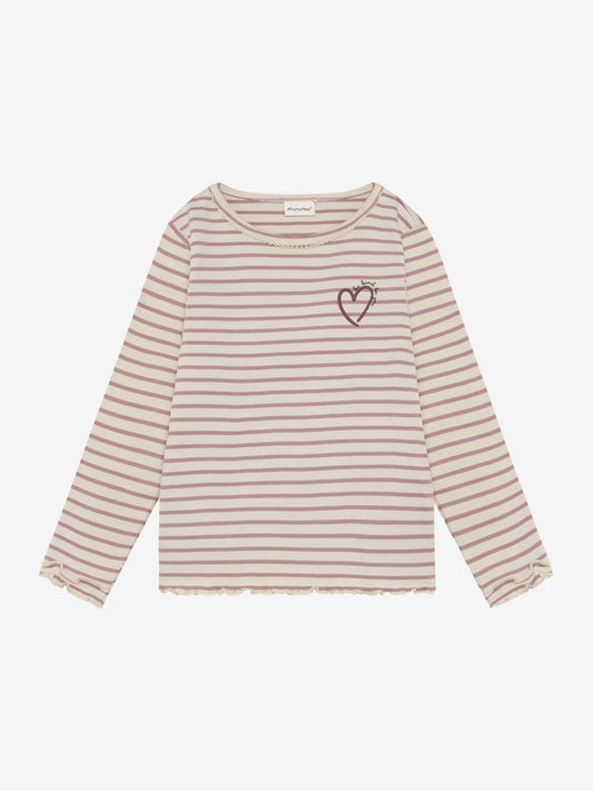 Minymo - Langarmshirt Y/D Rippstrick - Fawn