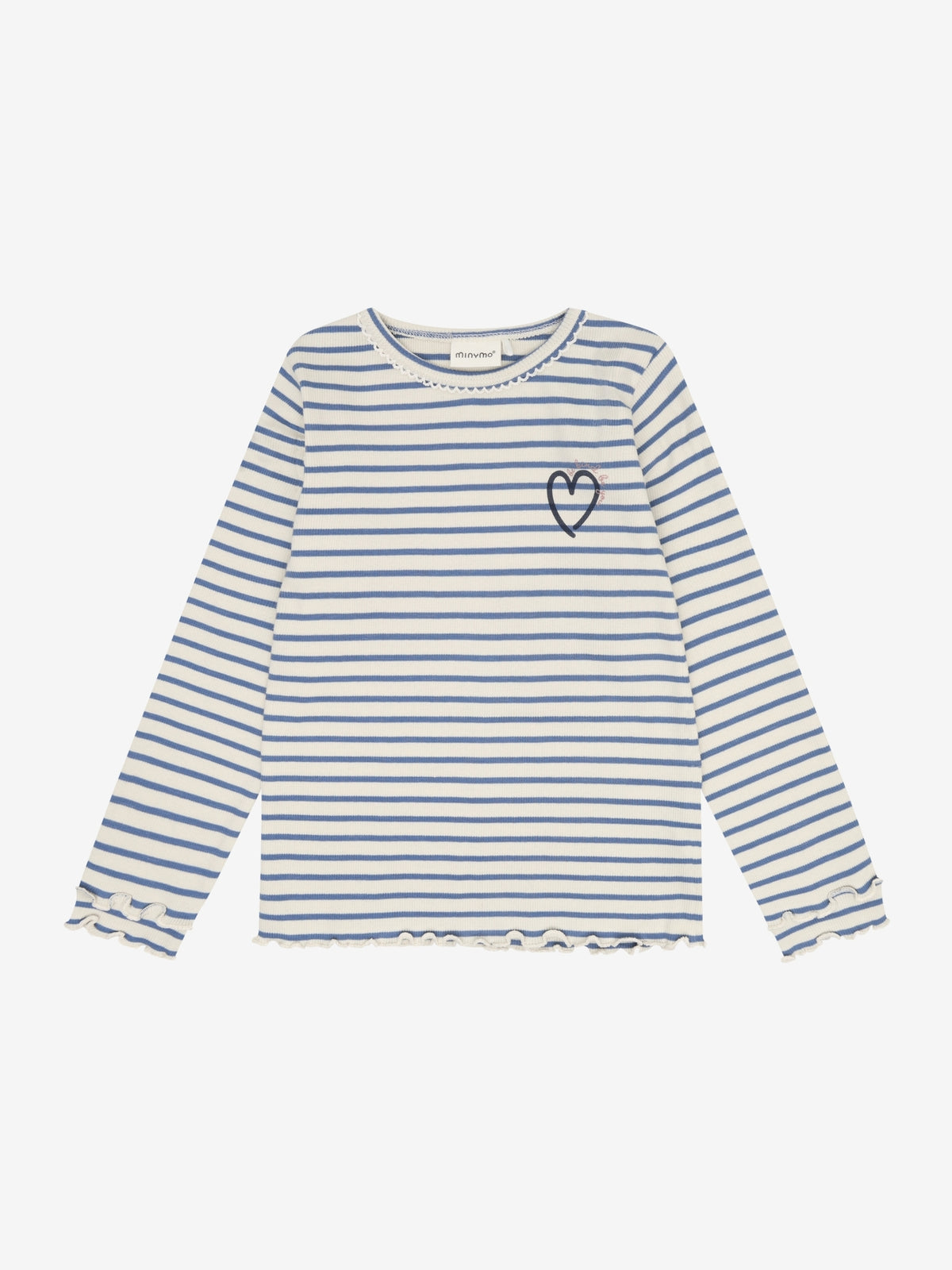 Minymo - Langarmshirt Y/D Rippstrick - Moonlight Blue