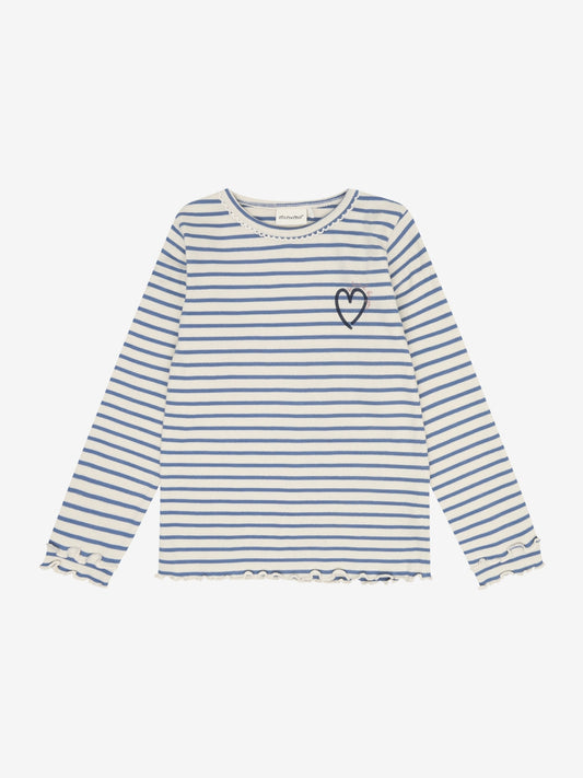 Minymo - Langarmshirt Y/D Rippstrick - Moonlight Blue