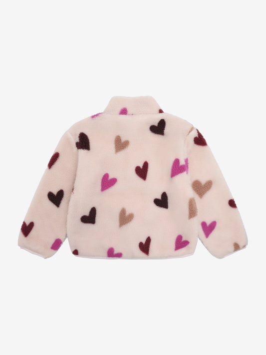 Minymo Teddyjacke AOP mit Futter - Hushed Violet
