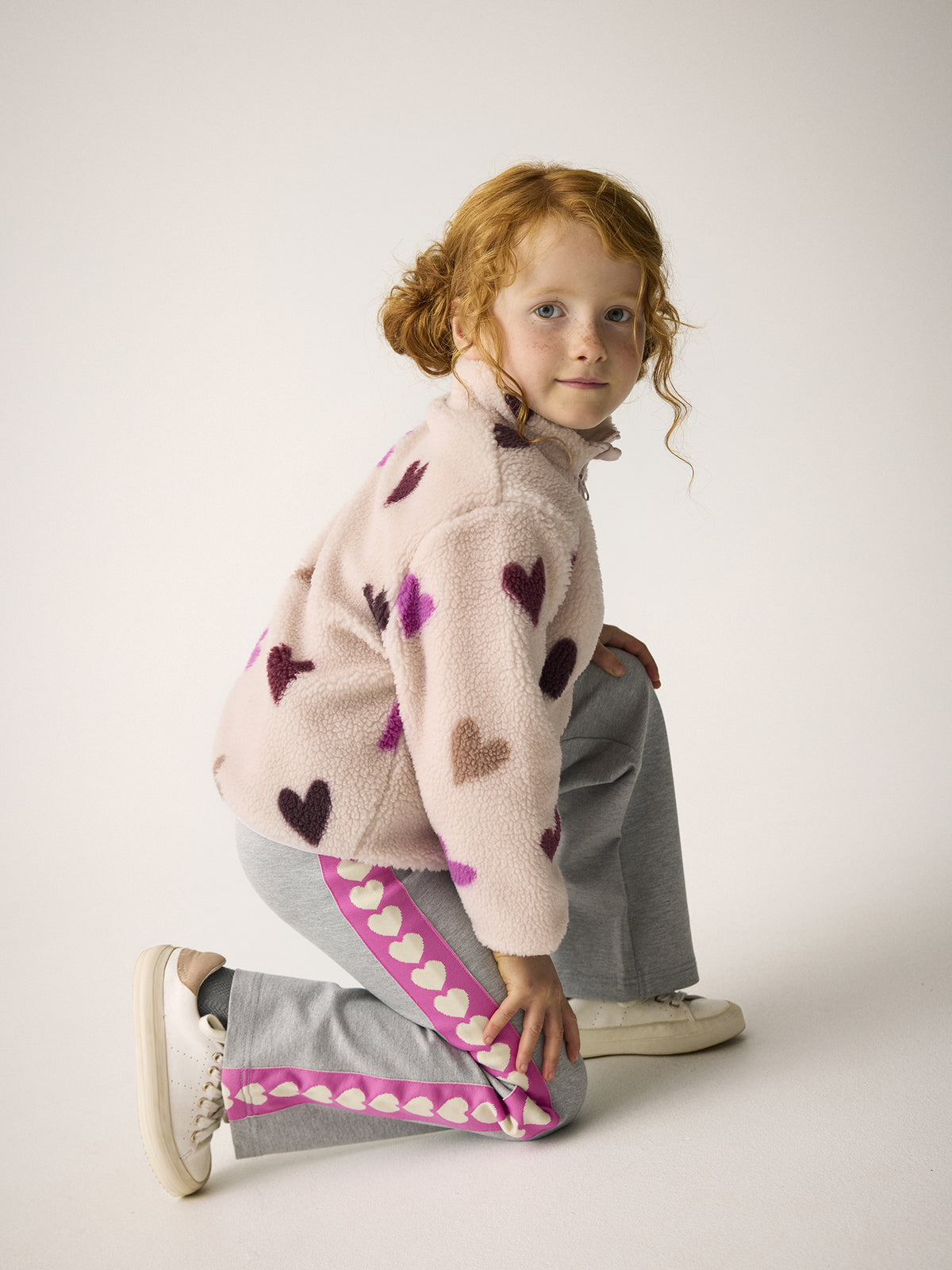 Minymo Teddyjacke AOP mit Futter - Hushed Violet