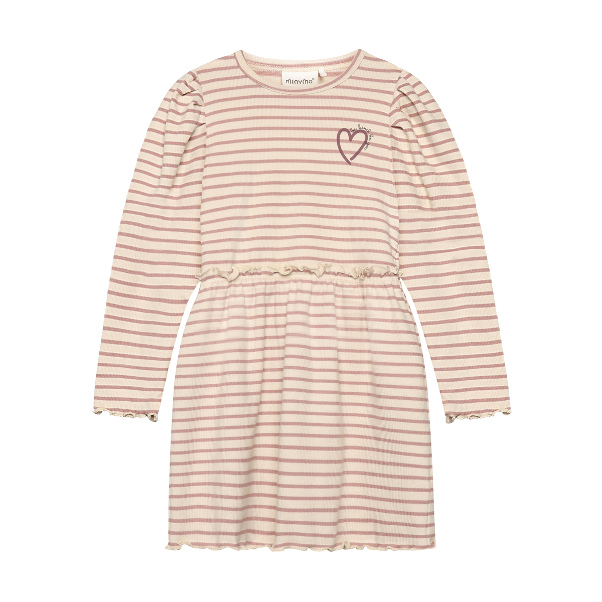 Minymo - Kleid LS Y/D Rip - Fawn