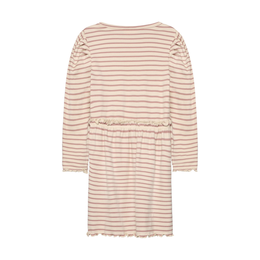 Minymo - Kleid LS Y/D Rip - Fawn