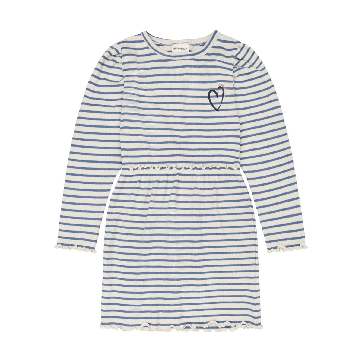 Minymo - Kleid LS Y/D Rip - Moonlight Blue
