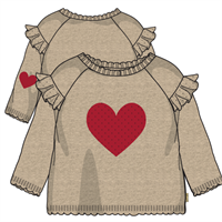 Hust & Claire "Pullover" mit Herz und Rüsche