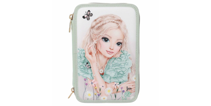 TOPModel "3 Fach Federtasche mit Stickerei" Summer Feeling