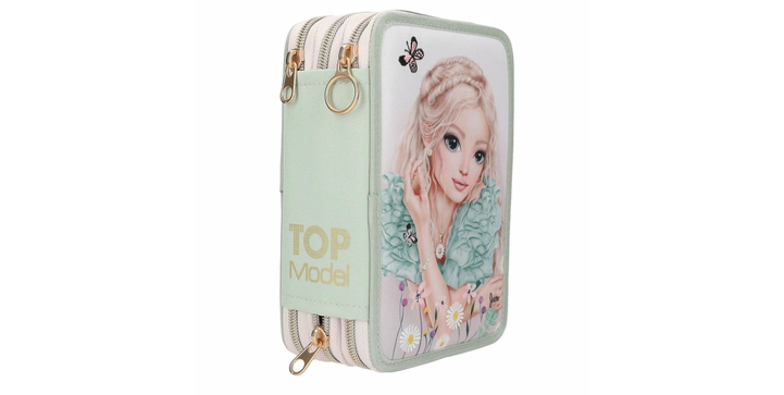 TOPModel "3 Fach Federtasche mit Stickerei" Summer Feeling