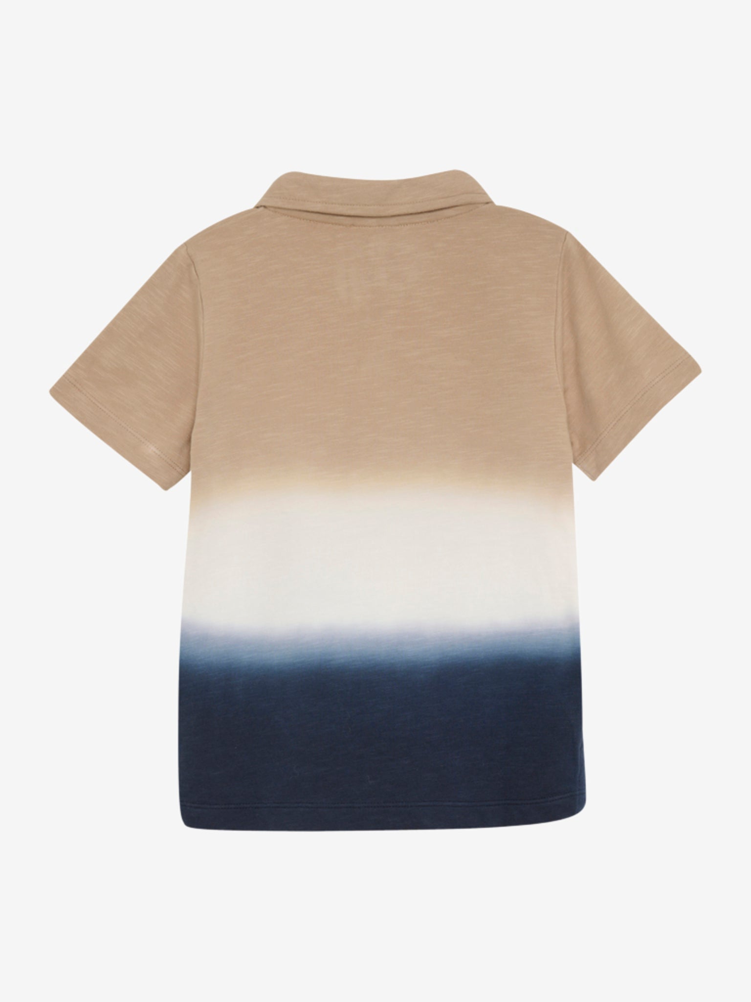 Minymo "Poloshirt mit Farbverlauf - blau/weiss/beige