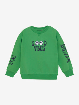 Minymo "Sweatshirt" mit Druck - Pfefferminze