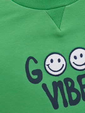 Minymo "Sweatshirt" mit Druck - Pfefferminze