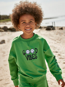 Minymo "Sweatshirt" mit Druck - Pfefferminze