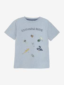 Minymo "T-Shirt" mit Druck - Blue Fog