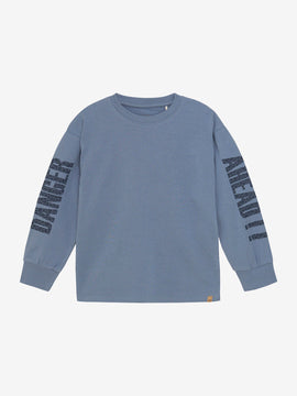 Minymo "T-Shirt" langarm mit Schriftzug und Druck - Flint Stone