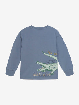 Minymo "T-Shirt" langarm mit Schriftzug und Druck - Flint Stone