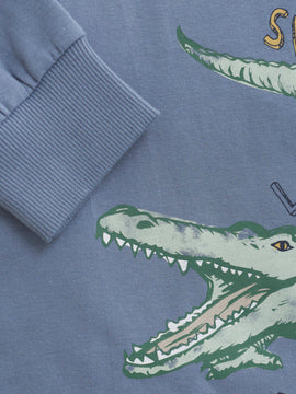 Minymo "T-Shirt" langarm mit Schriftzug und Druck - Flint Stone