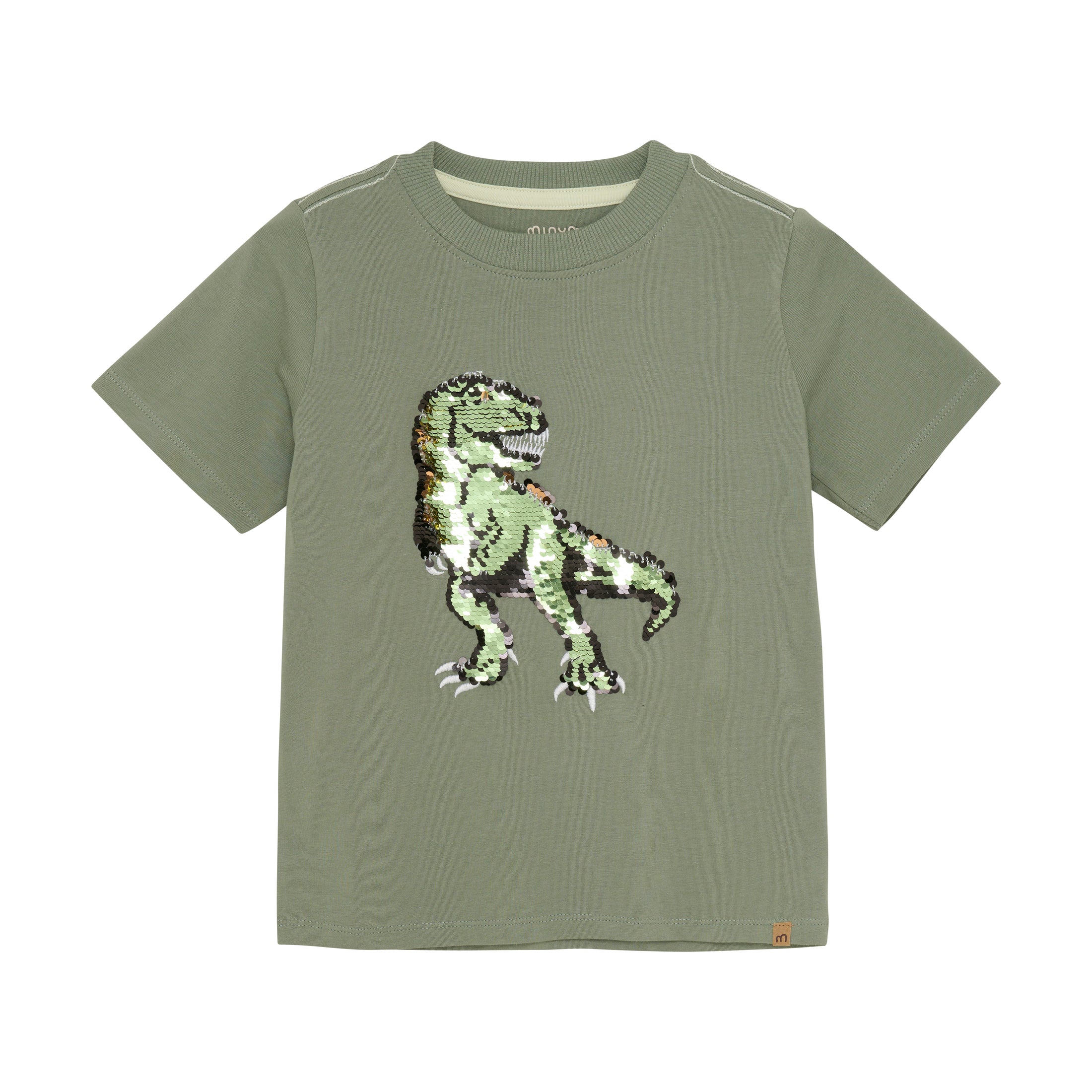 Minymo "T-Shirt" mit Pailletten-Wende-Dino - Sea Spray