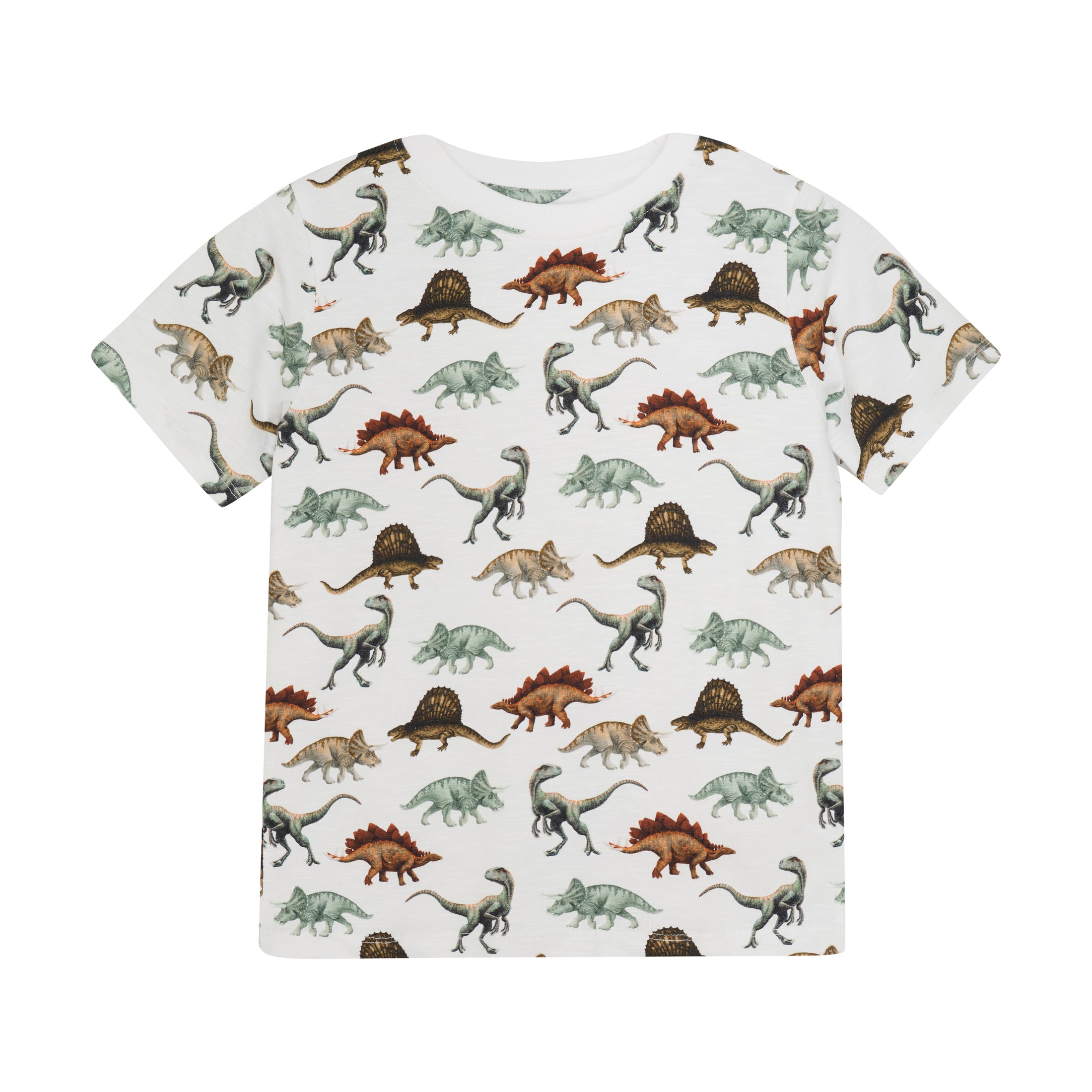 Minymo "T-Shirt" mit Dino Druck - Bright White